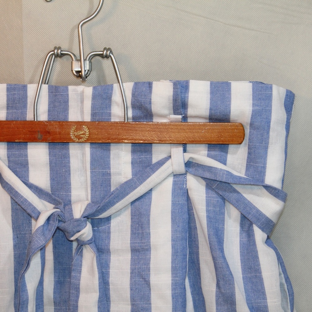 Linen lux paperbag waste lined shorts beach wear weekend wear nautical boating